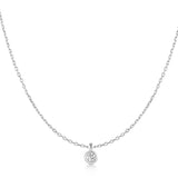 Classic Bezel-Set Solitaire Necklace