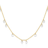 Gold Droplet Station Necklace