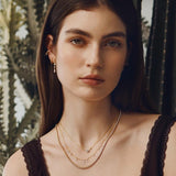 Gold Droplet Station Necklace