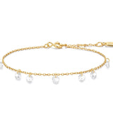 Gold Droplet Station Bracelet