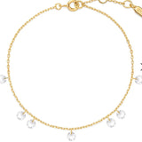 Gold Droplet Station Bracelet