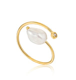 Pearl Twist Adjustable Ring