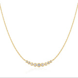 Gold Graduated Bezel-Set Necklace