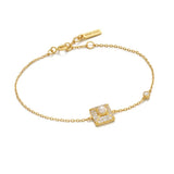 Gold Pearl Pave Bracelet