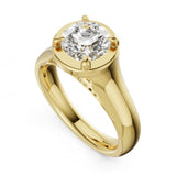 Yellow Gold Diamond Semi-Mount Ring