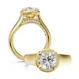 Yellow Gold Diamond Semi-Mount Ring