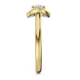 Yellow Gold Diamond Halo Semi-Mount Ring