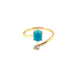 Turquoise & Diamond Ring