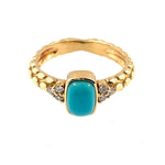 Turquoise & Diamond Ring