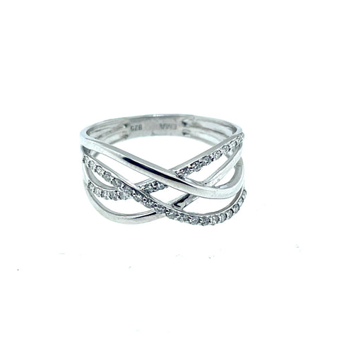 Diamond & Sterling Silver Ring