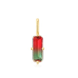 Gold Faceted Red Charm