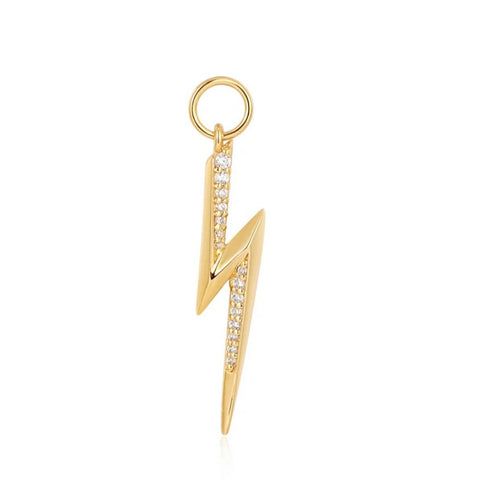 Gold Lightning Earring Charm