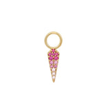 Gold Ombre Pink Earring Charm