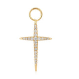 Gold Cross Earring Charm