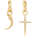 Gold Cross Earring Charm