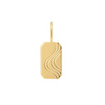 Gold Wave Tag Charm