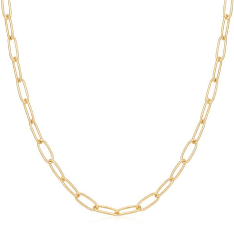 Gold Link Charm Chain Necklace