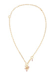 Gold Mini Link Charm Chain Connector Necklace