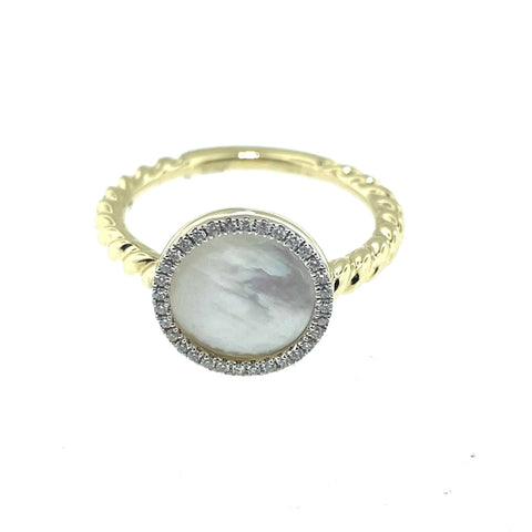 Diamond & Mother of Pearl Ring