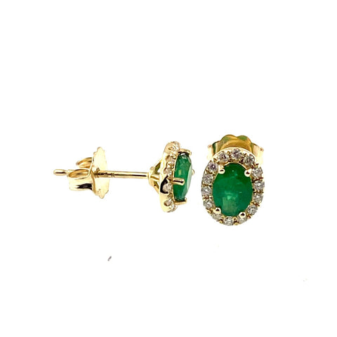 Diamond & Emerald Earrings