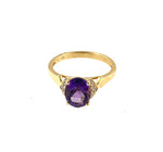 Amethyst and Diamond Ring