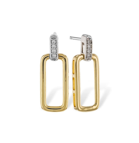 Tutone Diamond Earrings