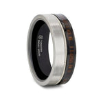 SLATE Tungsten & Black Ceramic Hybrid Ring with Guitar String