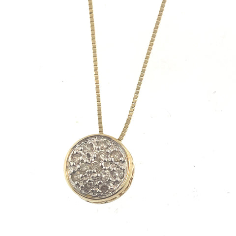 Diamond Cluster Pendant Necklace