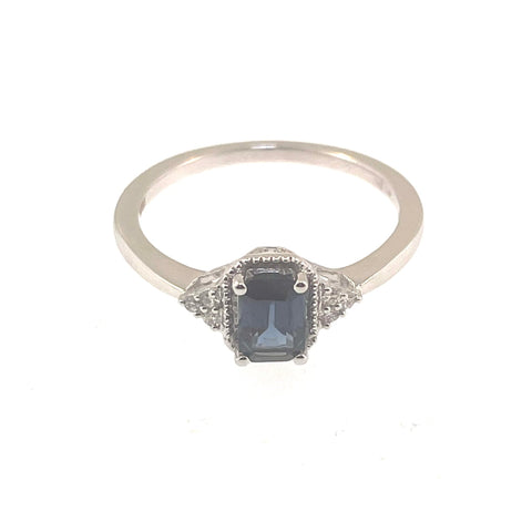 Sapphire and Diamond Ring