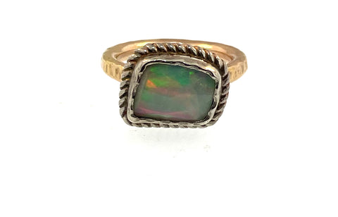 Welo Opal Gemstone Ring