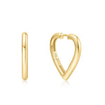 Medium Heart Hoop Earrings