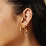 Medium Heart Hoop Earrings