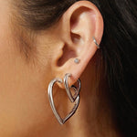 Large Heart Hoop Earrings