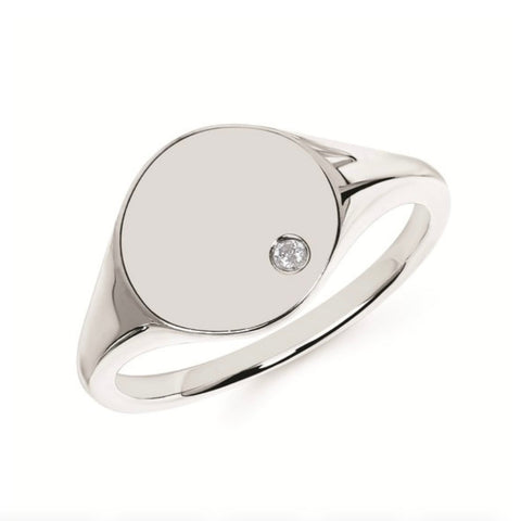 Sterling Silver Diamond Ring