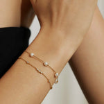 Shell Pearl Station Bracelet