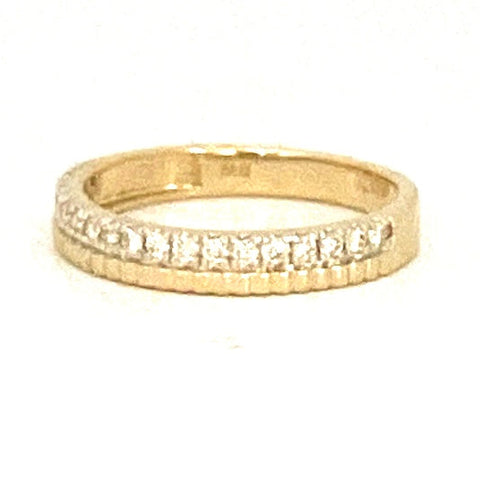 Tutone Diamond Fashion Ring