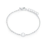 Stainless Steel Block Initial Bracelet