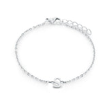 Stainless Steel Block Initial Bracelet