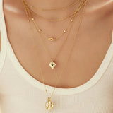 Gold Rectangle Link Chain Necklace