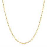 Gold Rectangle Link Chain Necklace