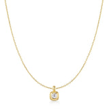 Modern Bezel-Set Solitaire Necklace