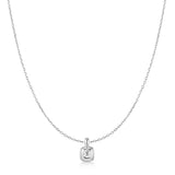 Modern Bezel-Set Solitaire Necklace