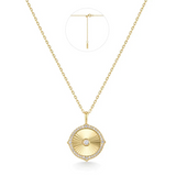 Diamond-Cut Sunny Disc Necklace