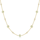 Mint Green Station Necklace