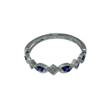 Infinity style Gemstone and Diamond Stackable Bands in 14kt