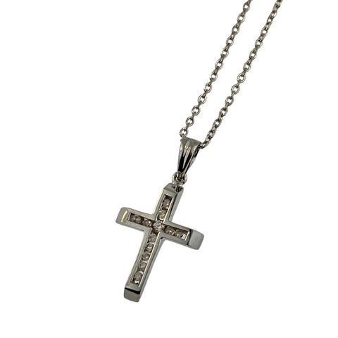 .10 Carat Diamond Cross Pendant Necklace