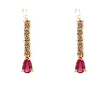 Ruby and Diamond Earrings