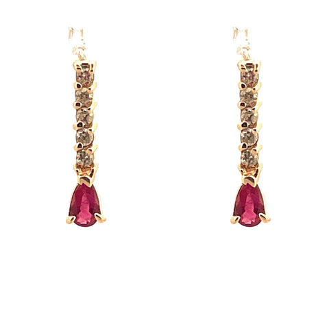 Ruby and Diamond Earrings