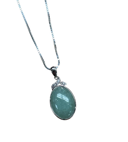 Sterling Silver Jade Pendant