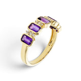 Amethyst and Diamond Ring